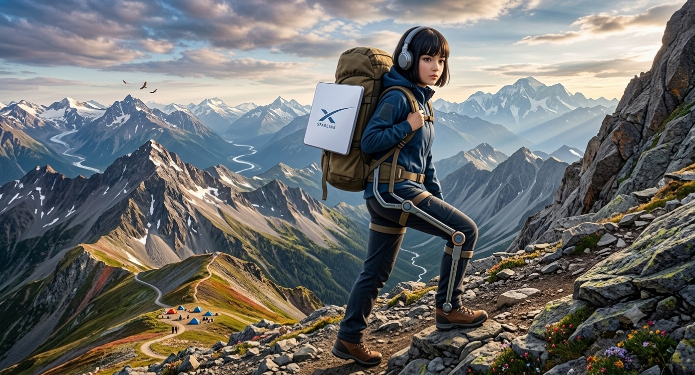 hermes agent hiking in color